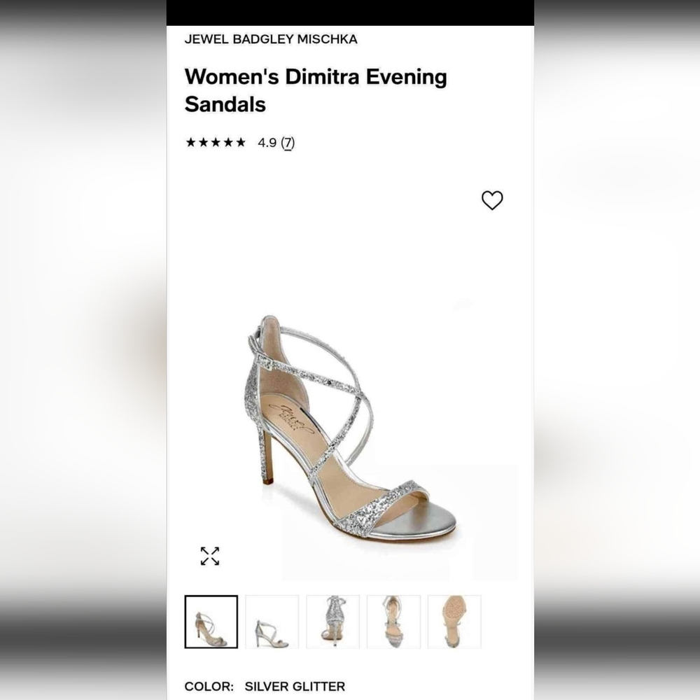 Jewel Badgley Mischka Dimitra Evening Sandal Sz 8.5